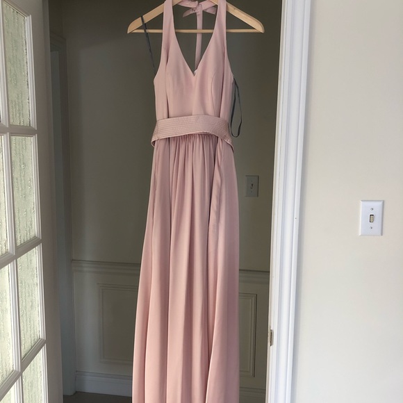 Blush Pink Vera Wang Bridesmaid Dress - Picture 4 of 10